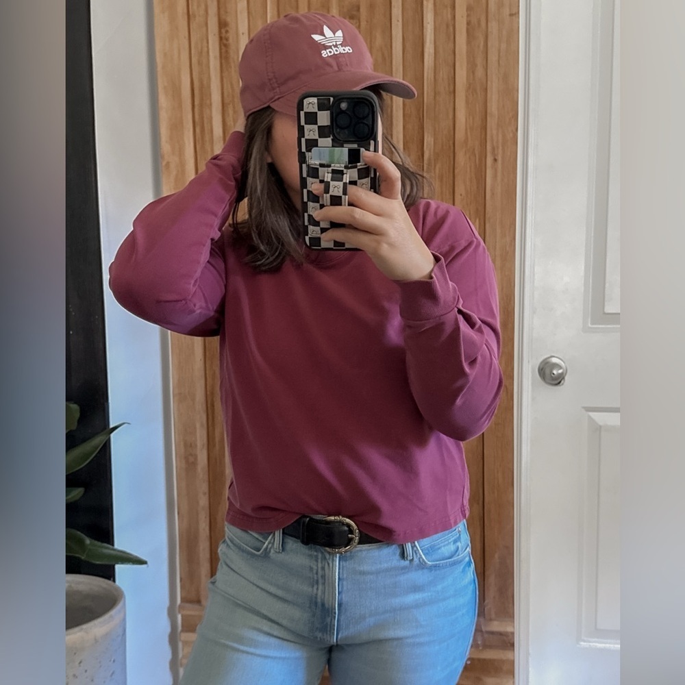 Marine Layer Crew Lightweight Cropped Sweatshirt. Size S
